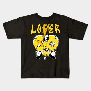 Loser Lover Drip Heart Yellow funny Kids T-Shirt